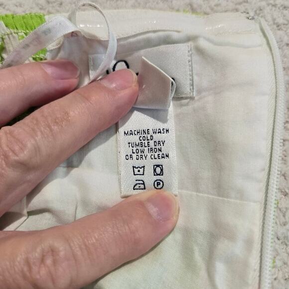 Lilly Pulitzer Strapless Pink and Green Fish Print Dress Size 0 Beachy Vacation - Picture 12 of 14